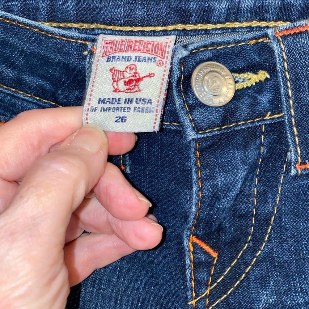 True Religion Blue Straight Leg Jeans - Picture 4 of 5